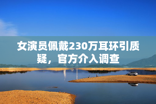 女演员佩戴230万耳环引质疑，官方介入调查
