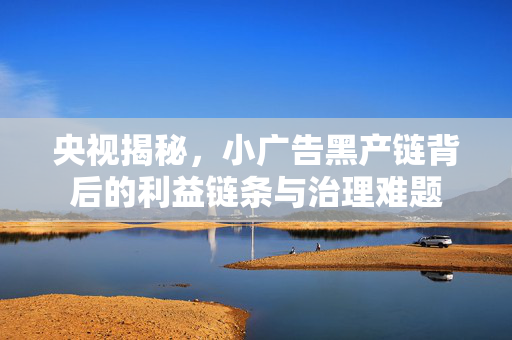 央视揭秘，小广告黑产链背后的利益链条与治理难题