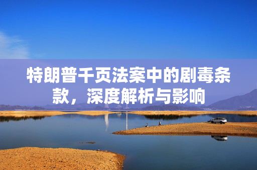 特朗普千页法案中的剧毒条款，深度解析与影响