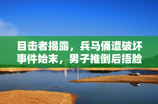 目击者揭露，兵马俑遭破坏事件始末，男子推倒后捂脸，文化珍宝受损严重