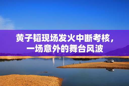 黄子韬现场发火中断考核，一场意外的舞台风波