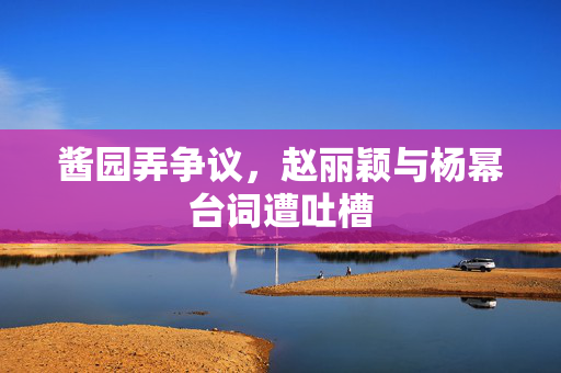 酱园弄争议，赵丽颖与杨幂台词遭吐槽