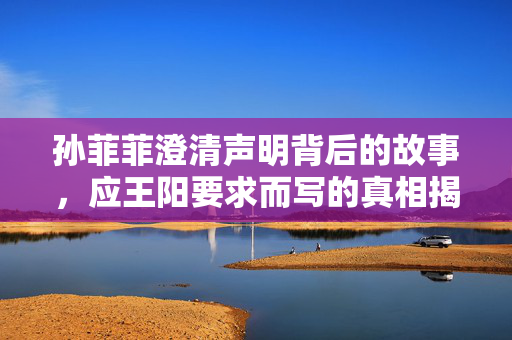 孙菲菲澄清声明背后的故事，应王阳要求而写的真相揭示