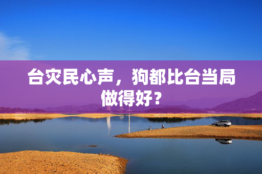台灾民心声，狗都比台当局做得好？