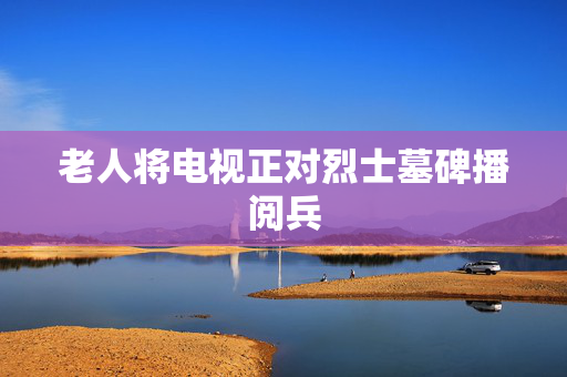 老人将电视正对烈士墓碑播阅兵