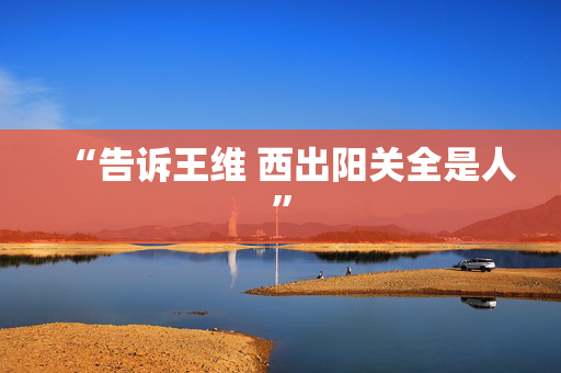 “告诉王维 西出阳关全是人”